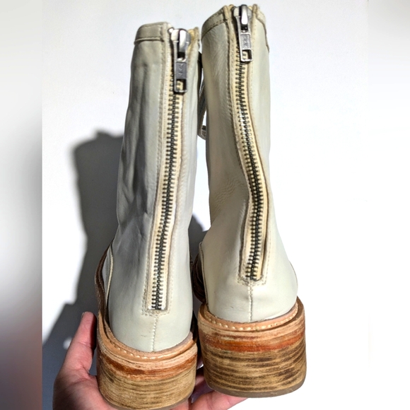 Free People Santa Fe Lace Up Eyelet Leather Boot NWOT Ecru 36 6 - Picture 11 of 16